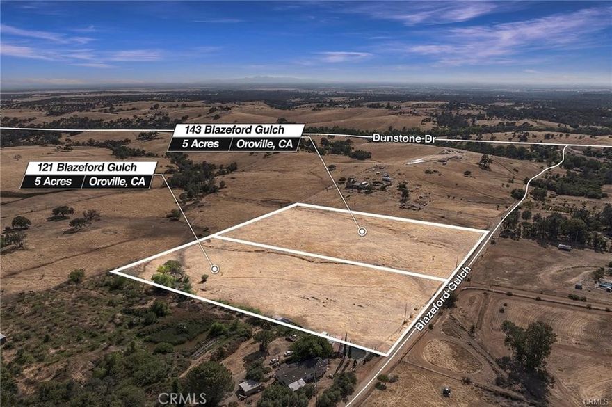 Desired Mission Olive Road Area. 5 acres of semi rolling terrain; one of two 5 acre lots adjacent being offered separately for a potential total of 10 acres if acquired together. This is for 121 Blazeford Gulch; 5 acres in size AP#028-360-022 at $68,500; 143 Blazeford Gulch also available for an additional $68,500. Country homes scatter the terrain. Ranchettes off in the distance. Panoramic views. The terrain here is level to slightly rolling terrain. Perfect for that new country home build idea, or two! Great location for horses or a few cows. Paved on Mission Olive prior to Blazefor Gulch. This property has power and phone lines at the street. You will need to have a septic and well installed. This is a great blank slate of land ready for your creative build ideas. Great location to buy one of two lots or both, or have a friend or family member buy the other. What a neat opportunity to build and have a friend or family member build adjacent. Zoned AR5. Plenty of space for a home, two homes, shop, barns and more. Create your own domain. Great land buying opportunity. Buy one, or buy both!
