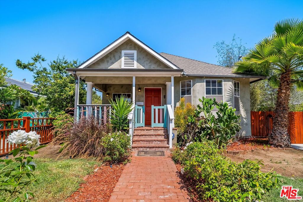 Welcome to this beautifully updated California bungalow in the highly sought-after Franklin Village neighborhood of Los Angeles. Blending early 1900's timeless charm with modern comforts, this light-filled home offers a perfect balance of style, function, and location. Step inside to discover solid oak hardwood floors that flow throughout the home. The recently renovated kitchen features high-end stainless steel appliances, custom cabinetry, Caesar stone countertops, and thoughtful finishes that make both everyday living and entertaining effortless. The bathrooms have also been tastefully updated with designer tile, sleek fixtures, and spa-like details. Natural light floods the open living spaces, enhanced by recessed lighting that adds a modern touch. Outside, the private backyard offers a tranquil escape with a classic brick patio perfect for dining al fresco or entertaining. The property also includes a spacious 400+ sqft bonus/rec room, ideal for a home office or a variety of other uses. Additional amenities include a 4kW solar panel system for energy efficiency and sustainability, as well as rare 4-car off-street parking.All this, just moments from Franklin Village's vibrant dining, shopping, and entertainment options, with easy access to Griffith Park and the Hollywood Hills.This is California bungalow living at its best, don't miss the opportunity to call it home.