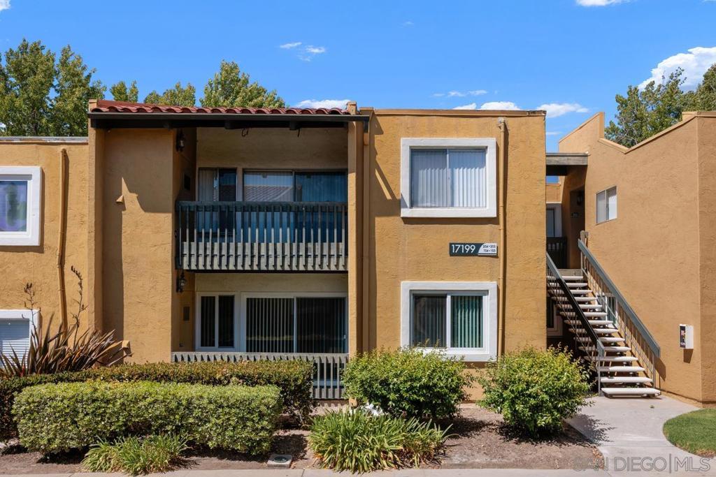 Welcome to the lovely and upgraded ground floor home in highly sought after Waterbridge community of Rancho Bernardo! Premium location in the community with TWO reserved parking spaces. A large master bedroom suite with 2 closets and its own private bathroom; a spacious living room with dining area and sliding door leading to the outdoor covered patio; Owner made tremendous upgrades for this home: brand new SS appliances, newly installed water-proof LVP floor, double-pane windows and newer paint throughout rooms. The Waterbridge community is a well-maintained neighborhood with ponds, open green spaces, and resort-like amenities including swimming pool, jacuzzi, playground, gym, BBQ area, fenced-in dog run and clubhouse. This complex sits in the Award-Winning Poway Unified School District and is walking distance to the top-rated Westwood elementary school. It's conveniently located, just minutes away from shopping center, Costco, dining, parks and easy access to I-15. This is a rarely offered opportunity in the Ranch Bernardo market for owner occupied as well as investment.