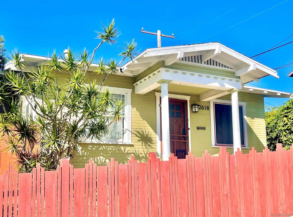 Charming 1924 Craftsman Bungalow in sought after Morley Field location near Balboa Park's tennis courts, swimming pool, dog park, trails and North Park Social Life. Home has 3 bedrooms / 1 bath with remodeled kitchen, hardwood floors, fireplace.