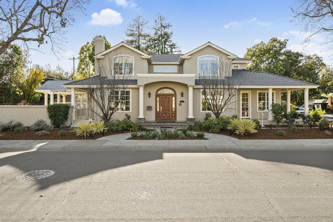 Stunning 3-level home with exceptional design and luxurious finishes! Exceptional corner lot on premier street in Midtown. Elegant Maple hardwood floors with high-traffic coating, natural stone & custom cabinetry throughout. Classic portico opens to soaring two-story foyer with grand staircase, flanked by formal dining & living rooms. Spacious chefs kitchen/family room combination. Maple cabinets complemented by black granite counter tops, with high-end stainless steel appliances, 6-burner gas cooktop, double ovens, island with prep sink. Cantina folding glass doors for seamless indoor/outdoor living. Covered, heated patio, & full summer kitchen with Lynx BBQ. Bedroom with independent entrance on main level. Stylish primary retreat upstairs, with custom walk-in closet, and spa-inspired 5-piece bathroom. Two guest bedrooms share a hallway bath. The full basement features another guest room, and a presidential suite with a bedroom/bathroom plus a spacious living room & kitchenette. Home theater with 4K projector. 400-bottle, climate-controlled wine cellar. Control4 full home automation system. Attached, finished 2-car garage with epoxy floor. 2-zone air conditioning. Walk to parks & Midtown. Easy access to Stanford, 101 & leading tech campuses. Award-winning Palo Alto schools.