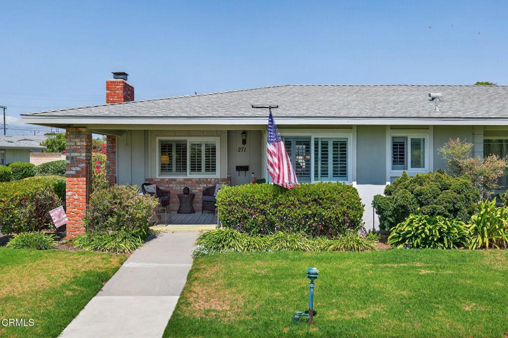 Welcome home to this beautifully remodeled 2 bedroom, 2 bathroom home tucked inside the highly desirable 55+ community of Hueneme Bay. Situated on a lovely corner lot, this light-filled property offers a spacious open floor plan highlighted by wide plank wood-like flooring and a charming white-washed brick fireplace. The remodeled kitchen is a true delight with custom cabinetry, granite countertops, stainless steel appliances, and a sunlit breakfast nook...the perfect spot for your morning coffee. Gorgeous French doors open to a private back patio, seamlessly blending indoor and outdoor living. Both bedrooms are good size, and the updated bathrooms feature granite counters and custom cabinetry. Additional upgrades include AIR CONDITIONING, plantation shutters, smooth ceilings, and a separate laundry/hobby room with custom built-ins and a deep sink. This special home offers comfort, style, and function...all in a wonderful 55+ coastal community. Don't miss the opportunity to make it yours!
