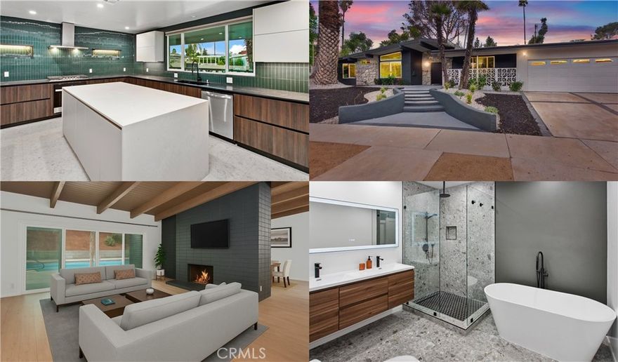 Iconic Mid-Century Modern Masterpiece – Corner Lot Pool Home Remodeled for Entertaining ~ Step into a home that’s as unforgettable as its design. Originally crafted by legendary architect Charles Du Bois, this stunning corner lot residence perfectly fuses timeless Mid-Century Modern elegance with modern luxury. Every detail—from the soaring wood-beamed ceilings to wall-to-wall windows—was designed to fill the home with light, create seamless flow, and inspire gatherings both grand and intimate. The gourmet chef’s kitchen is a true centerpiece, boasting dual islands, Scandinavian-inspired cabinetry, quartz countertops, and top-of-the-line appliances, including a gas cooktop, built-in ovens, and a Miele® ventilation hood. Entertain effortlessly as the dining area opens through expansive sliding doors to your private backyard oasis, complete with a sparkling in-ground pool, covered patio, and lush landscaping—perfect for sun-soaked California days and starry-night soirées. The primary suite is a private retreat, featuring vaulted ceilings, dual walk-in closets, and a spa-like bathroom with dual floating vanities, a frameless glass shower, and a wall-to-wall touch-sensor mirror. Three additional bedrooms offer bright, versatile spaces, including a Jack-and-Jill bathroom designed for family convenience and style. Minutes from world-class shopping, gourmet dining, and top-rated schools, this home is more than a residence—it’s a lifestyle destination. With its iconic design, modern upgrades, and entertainer-ready layout, this property doesn’t just impress—it inspires. Schedule your private tour today and experience a home that truly stands apart.