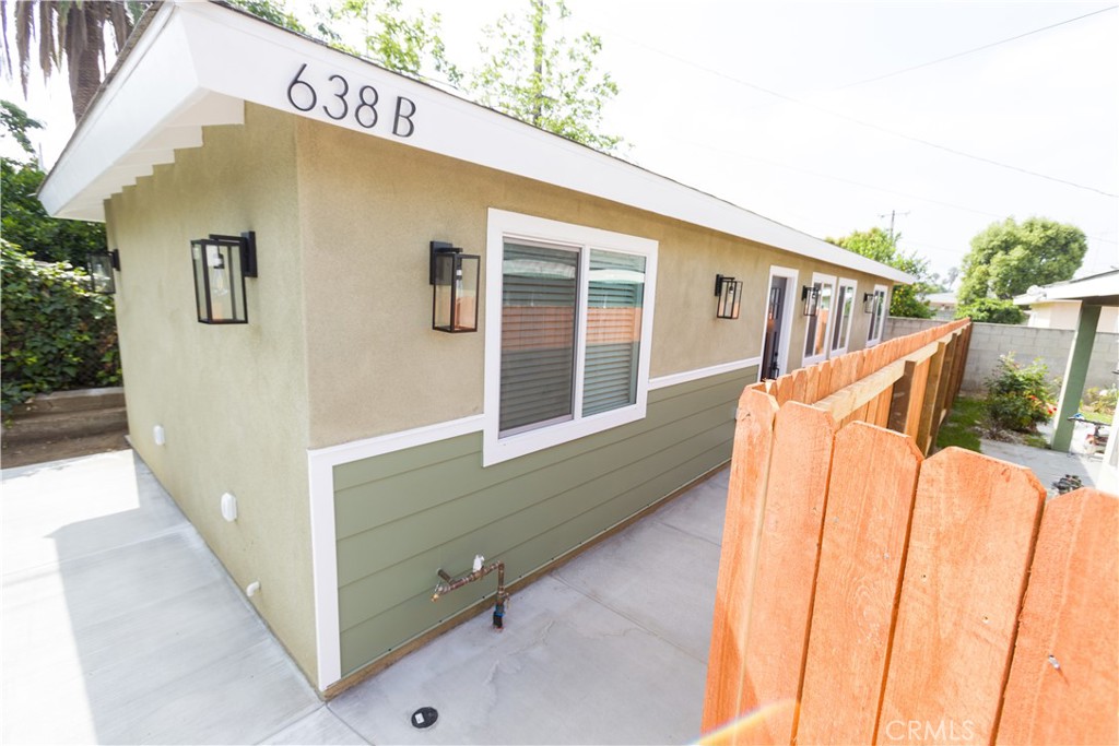 Newly built single story 2025 two bedroom and one bathroom ADU in quiet Glendora neighborhood. Very private and secluded with private gate and walkway leading to ADU. Two parking spaces. Open family room and kitchen with white cabinets, quartz counters, and stainless appliances including electric range, dishwasher, and refrigerator. Stackable washer and dryer. Two bedrooms with mirror closets and hallway bathroom with vanity with quartz counters and large shower. Laminate flooring and recessed lighting thru-out. Small patio area and two parking spaces.