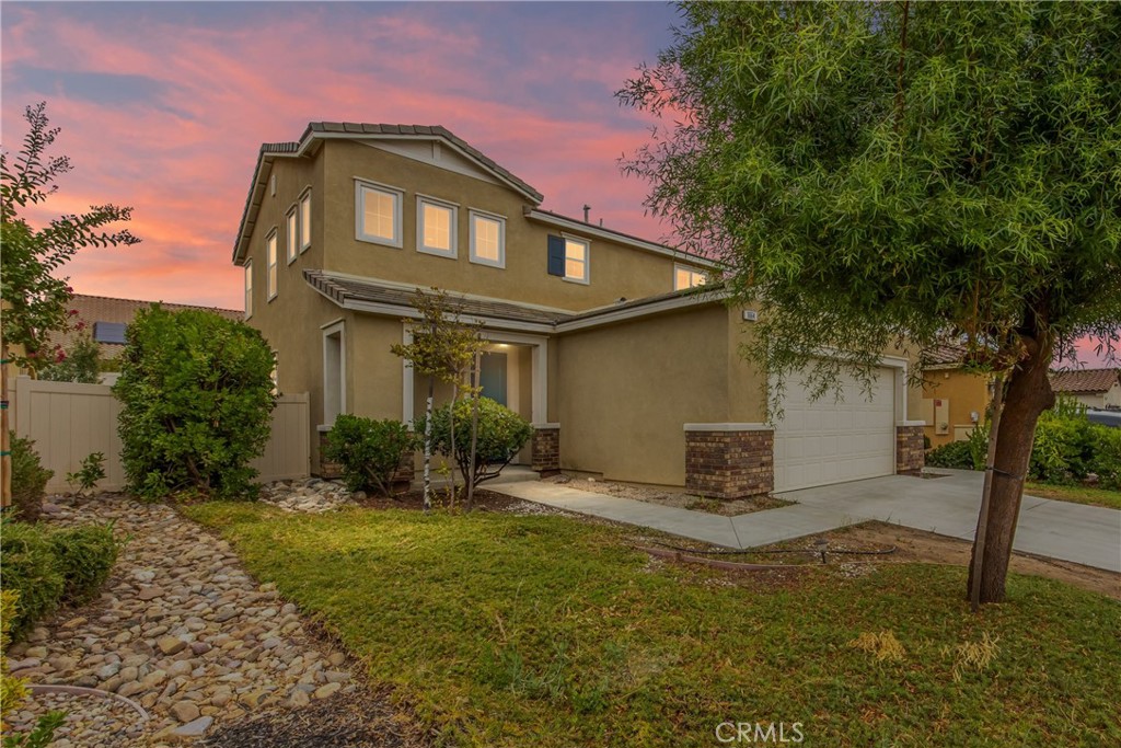 This beautiful 4BD/3BA home offers comfort, functionality & style in Sundance North. A convenient downstairs bedroom & bath are ideal for multi-gen living, guests, or a home office. The open-concept family room flows seamlessly into the kitchen, creating the perfect space for daily living & entertaining. Step through sliding doors into the oversized landscaped backyard with expansive hardscape, lawn & stunning views—ideal for BBQs, games & evenings by the firepit. Upstairs, enjoy a spacious primary suite with private bath, plus 2 bedrooms & a shared bath. Solar system is offering low electricity bill. Sundance North community, enjoy resort-style amenities including three pools and spas, BBQ and picnic areas, playgrounds, basketball courts, and more. Conveniently located just minutes from the 10 and 60 Freeway, you’ll have easy access to the Cabazon Outlets, Morongo Casino, Yamavva Casino, University of Redlands, Loma Linda University and Medical Center.. Plus, you’re within driving distance to Big Bear and Southern California’s beaches.