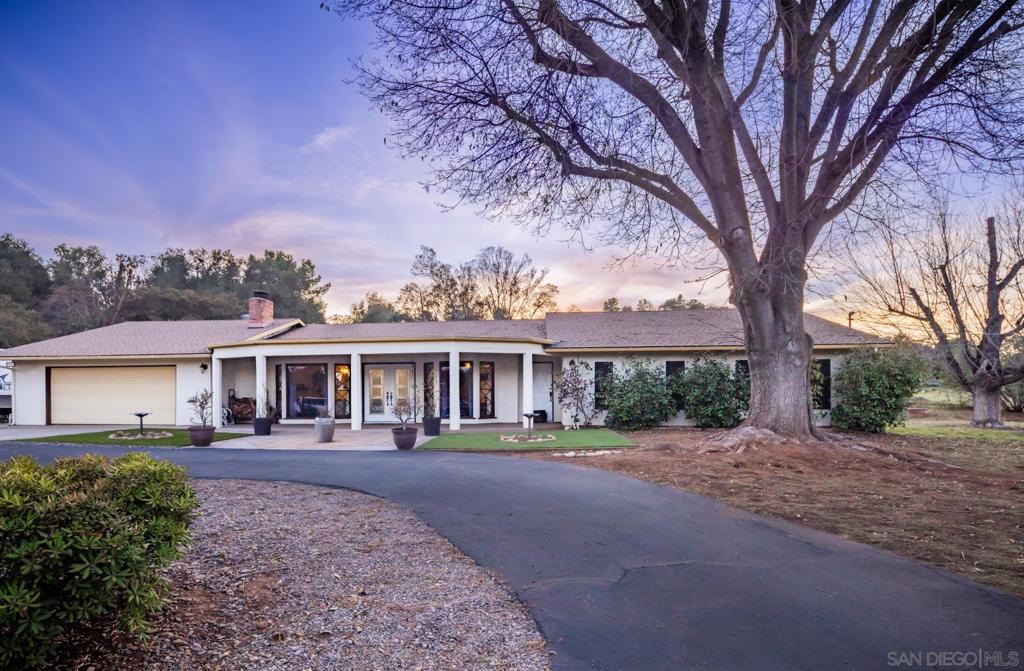 SELLER INCENTIVES include a RATE BUY-DOWN/Credit towards closing costs- Welcome to your slice of paradise at 17665 Highway 67, Ramona, CA! This 2,552 sq. ft. haven is not just a home; it’s an experience. With four spacious bedrooms and three luxurious bathrooms, your comfort is guaranteed. The renovated kitchen and baths are so stunning, they'll make your morning coffee and evening bubble baths feel like a daily spa retreat. Cozy up by the fireplace on those cooler evenings or enjoy the blend of carpet and hardwood floors that add a touch of elegance and warmth. Nestled on a generous 44,866 sq. ft. lot, with multiple fruit trees, grape vines and even a chicken coop there's plenty of space to let your imagination run wild. NO HOA FEES! Welcome to your slice of paradise at 17665 Highway 67, Ramona, CA! This 2,552 sq. ft. haven is not just a home; it’s an experience. With four spacious bedrooms and three luxurious bathrooms, your comfort is guaranteed. The renovated kitchen and baths are so stunning, they'll make your morning coffee and evening bubble baths feel like a daily spa retreat. Cozy up by the fireplace on those cooler evenings or enjoy the blend of carpet and hardwood floors that add a touch of elegance and warmth. Nestled on a generous 44,866 sq. ft. lot, with multiple fruit trees, grape vines and even a chicken coop there's plenty of space to let your imagination run wild.