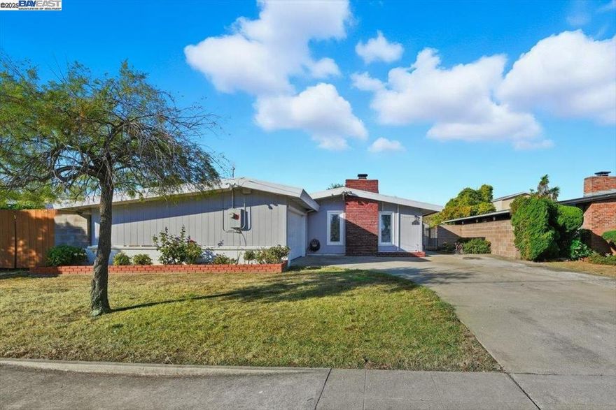 Fall in love with this beautifully updated 3-bedroom, 2-bath single-family home! Filled with natural light, the cozy living room welcomes you the moment you walk in. Recent upgrades include fresh interior paint, vinyl flooring, a refreshed kitchen, and a remodeled primary bath — blending warmth with modern comfort. Enjoy the benefits of owned solar, a detached 2-car garage, and a spacious driveway on an approx. 5,856 sq. ft. lot. Perfect for young families, first-time buyers, or anyone ready for their next chapter, this home offers easy access to Hwy 880, and is minutes from restaurants, cafés, and markets. Come see why this home feels like the start of something special.