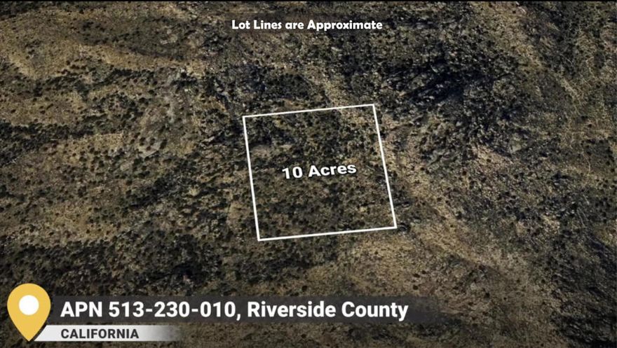 APN 513-230-010 is rural/agricultural land with 10 acres. This parcel is zoned W2. This lot does not have an address. The street name, city and zip code are listed as reference.