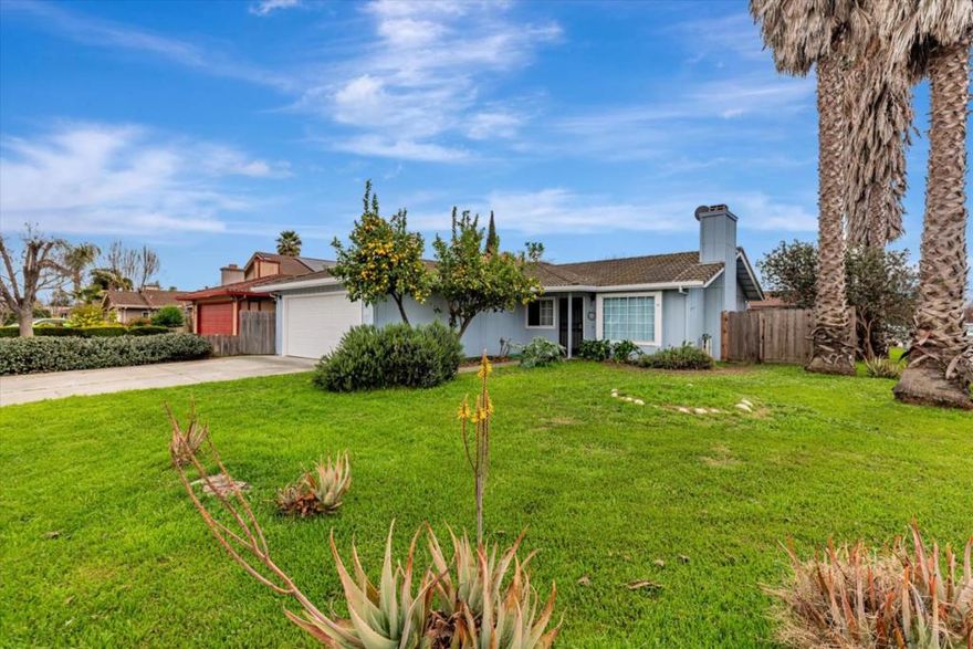 Large Corner Lot, with Three Bedrooms and two Baths with approximately 1100 SF with a large 7376 SF lot that is priced under $600,000. Room for ADU?? The home is easy to show and is ready for for quick close. The exterior and interior of the home was recently painted. Quiet neighborhood. This one should sell fast!