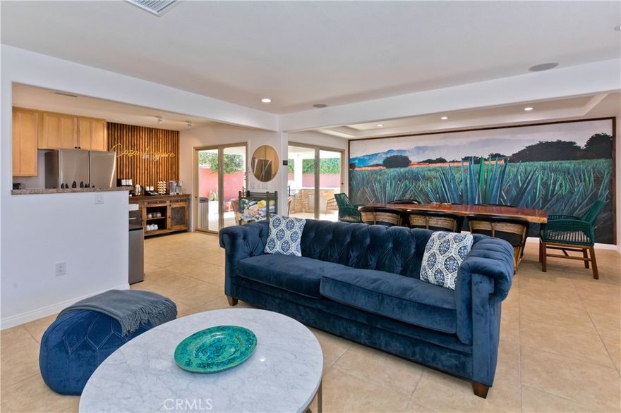 Experience the deserts tranquility and its mountain views. A beautifully remodeled 3-bedroom, 2-bathtroom pool home in the city of Desert Hot Springs  This home was inspired by the blue agave fields of Jalisco, Mexico. Remodeled and design for relaxation. This home features a bright and inviting floor plan. A peaceful and private backyard equipped with a large pool, oversized heated spa, outdoor shower, covered patio and BBQ grill.