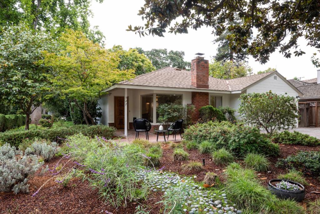 Delightful home located on a superb corner lot in the sought after Green Gables neighborhood, in walking distance to Duveneck Elementary School, The Market at Edgewood, Pardee Park, the Library and Arts Center, Rinconada Park, the Palo Alto Junior Museum and Zoo. Wonderful light & bright single level floor plan with excellent flow, featuring an inviting living room and formal dining room, a spacious kitchen with breakfast area upgraded with refinished countertops and stainless steel appliances, a cozy primary suite open to the back patio plus two generous bedrooms (one staged as an office with access to the back patio). Impeccably maintained and cared for by the Owner. A/C, solar panels, double pane windows, refinished hardwood floors, new interior and exterior paint, two car garage. The spacious side gardens and fenced back yard offer a heaven of peace, superbly landscaped with mature trees, greenery and lawn to entertain, play and relax year round with privacy. Minutes to downtown Palo Alto and restaurants, Town & Country, Stanford University, Stanford Mall, the Baylands Nature Preserve. Top Palo Alto schools (Buyer to verify availability). Easy commutes to Meta, Google and the tech corridor, SFO and SJC airports. Enjoy Palo Alto living at its best. Welcome Home!