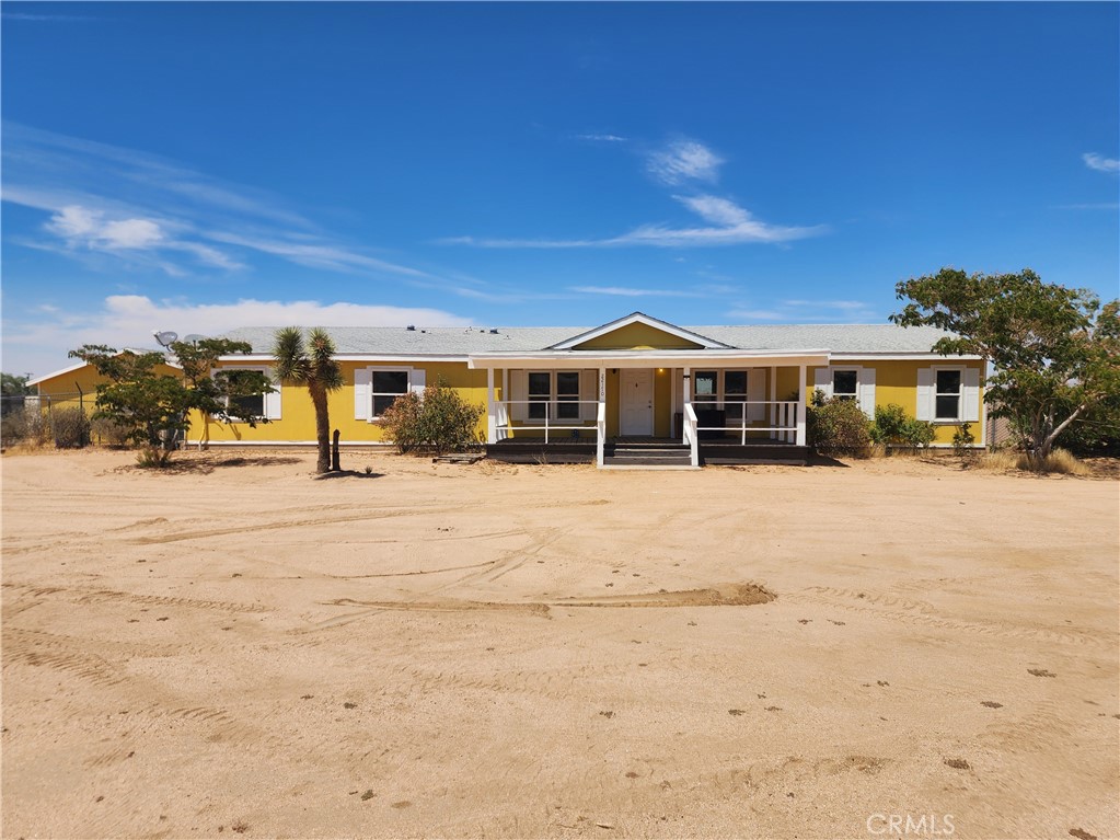 Take a look at this stunning 4-Bedroom property in the Sought-After Marianas of Apple Valley!
Discover this spacious 2,280 sq ft manufactured home with 433A certification on a permanent foundation, nestled on nearly 2 acres of flat, cleared land with breathtaking mountain views. This 2003-built gem features 4 bedrooms, 3 bathrooms, and a detached 4-car garage with a half bath and its own covered patio—perfect for hobbies or storage. Enjoy outdoor living on the expansive covered front porch or large rear patio, ideal for entertaining. The property shines with a 40-ft storage container, a mobile office building, Large automatic gate, tons of investment in cross fencing, including a 120x120 cross-fenced sand installed arena, and floodlights—previously used for dog agility. Fresh looking exterior paint and trim on the home and garage adds curb appeal. Located in the desirable Marianas, you’re minutes from schools, shopping, and outdoor recreation. With ample space, modern amenities, and endless potential, this property is a rare find. Seize this opportunity to create your perfect home.