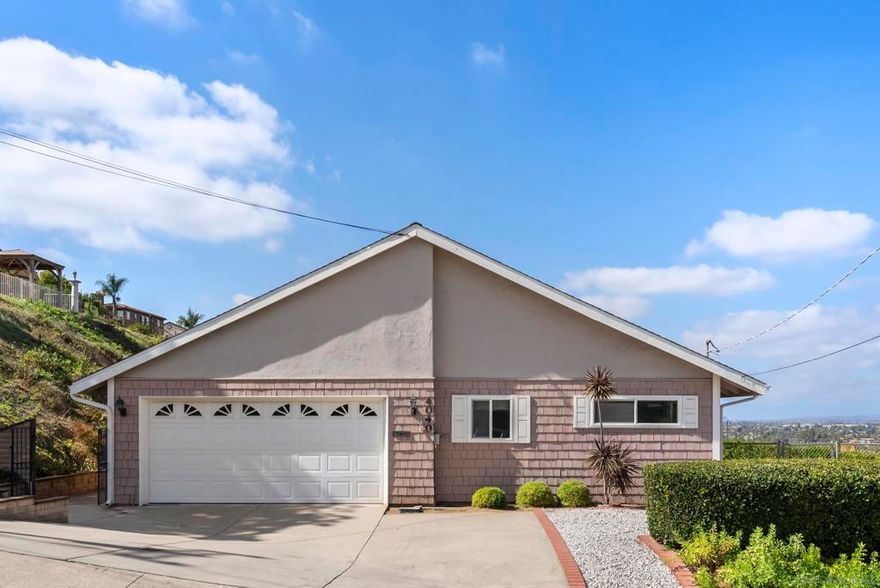 4040 Rosarita has been in the same family for over 40 years. It’s been home to birthdays, milestones, backyard BBQs with a view, and the bittersweet goodbye of a family closing one chapter and opening another. With four bedrooms on one level and an attached two-car garage, this La Mesa home is ready for someone new to make it their own.  Located on the west side of Mt. Nebo, the lot is one of the largest in the neighborhood and offers sweeping views that never get old. Both the family room and formal living room open directly to the yard and covered patio—perfect for morning coffee, family dinners, or quiet evenings watching the sunset.  Nearby, you’ll find the hidden La Mesa stairs that lead right down to La Mesa Village with its local shops, restaurants, and community events. Close to Helix High and La Mesa Arts Academy, this location blends charm, convenience, and connection in one special place.