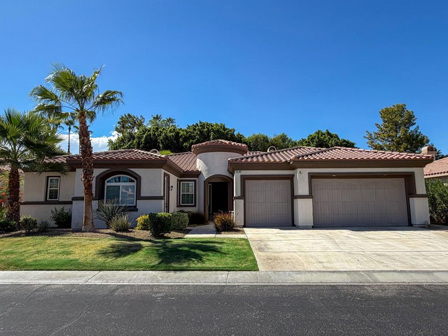Make Rancho Santana your new home in this beautifully designed 3-bedroom plus den, 3.5-bath residence featuring a private pool and spa, and a spacious 3-car garage. Each bedroom offers its own en suite bath, including a versatile attached casita with a private entrance -- perfect for guests, in-laws, or a home office setup. The primary suite features a generous walk-in closet and ample space for relaxation. A separate laundry room and an open, functional layout make everyday living effortless. Nestled in a safe, quiet, and beautifully maintained gated community, Rancho Santana offers scenic parks, bocce courts, and walking trails to enjoy the outdoors. This home truly blends comfort, convenience, and community, the perfect place to call your primary residence.