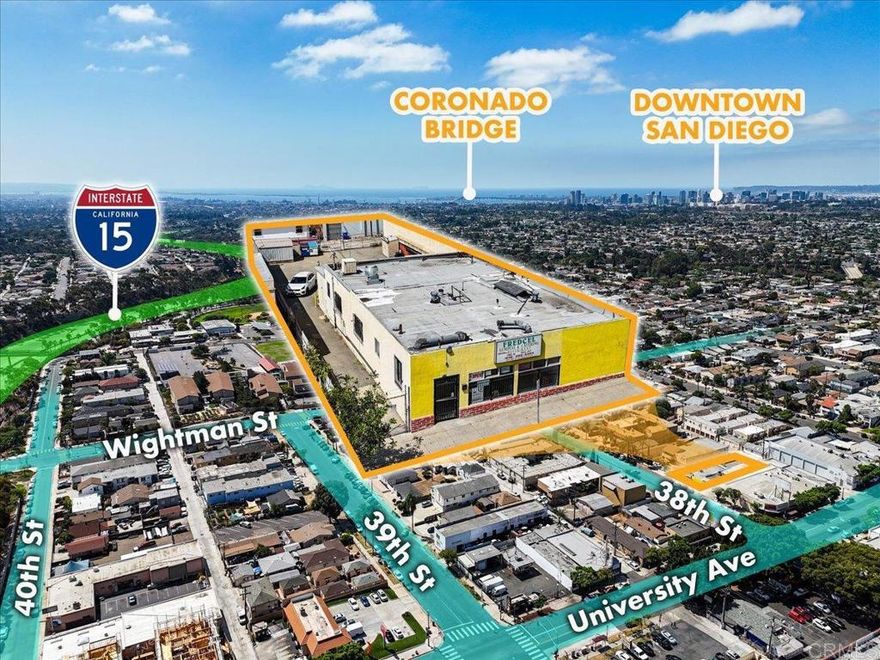 Don't Miss This Prime Commercial Opportunity in the Heart of San Diego! Centrally located just off University Avenue between the 805 and 15 freeways, this versatile 2,000+ sq ft building currently operates as a Philippine restaurant business but the space offers endless potential for a variety of uses. Inside, you’ll find a spacious layout with a fully equipped industrial kitchen, two large walk-in storage area, a dedicated dining area, and a front sales counter. The property includes two bathrooms, one guest-facing and one for staff, and a private back studio that could serve as an office or additional workspace. The gated parking lot accommodates multiple vehicles with convenient access from both the street and the alley. A large rear gate makes deliveries seamless. Situated in an area undergoing significant redevelopment, this property presents an outstanding investment opportunity in a rapidly evolving neighborhood. Whether you continue its current use or reimagine the space, the possibilities here are truly exciting.