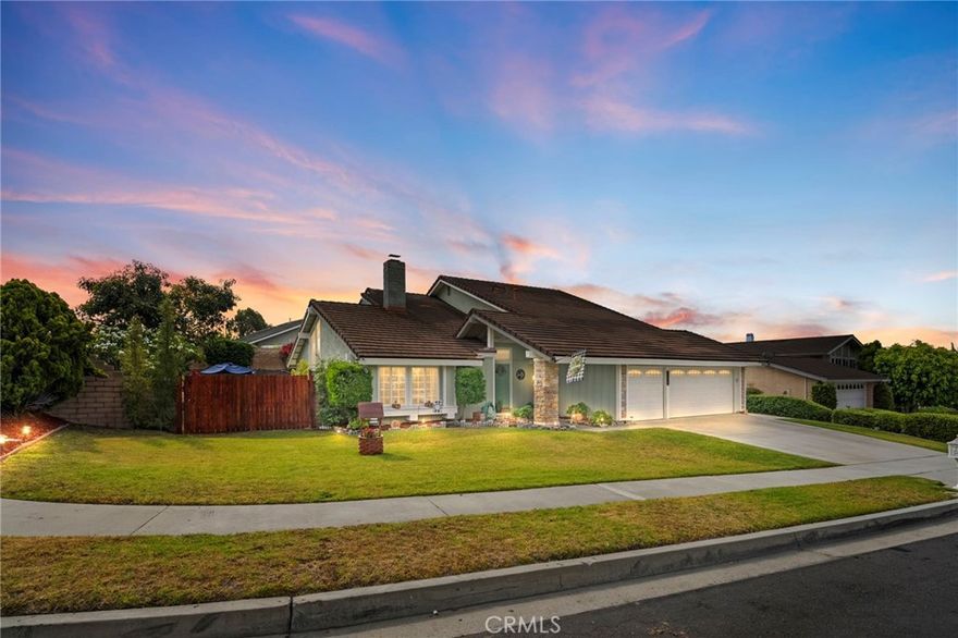 Welcome to this beautifully designed pool home located in the highly sought-after La Mirada Community. This spacious 4-bedroom, 3-bathroom home offers the perfect blend of warmth, function, and charm, ideal for a growing or multi-generational family.  Thoughtfully laid out, this home features a convenient downstairs bedroom and full bath, perfect for guests or extended family. Enjoy both a formal living room and a cozy family room, offering space for everything from quiet nights to lively gatherings. A unique double-sided fireplace adds a warm ambiance you can enjoy it from the elegant living room or while relaxing in the cozy conversation pit used for the perfect game night.  At the heart of the home, the chef’s kitchen is a true standout, featuring a 6-burner stove, double oven, and plenty of counter space perfect for both everyday cooking and entertaining. Three fireplaces throughout the home create an inviting atmosphere, while the primary bedroom offers picturesque city views from it's private balcony, providing a peaceful retreat to start and end your day.  Step outside to your own private backyard oasis, complete with a sparkling pool, spa, and a spacious yard that includes edible landscaping where you can enjoy homegrown avocados, tomatoes, cucumbers, corn, limes and much more. Whether you’re relaxing under the sun or hosting friends and family, this outdoor space is both functional and full of life.  There’s also room for RV parking, adding even more versatility to this exceptional property. The generous 3-car garage offers ample space and convenience, featuring a built-in storage lift making it easy to access holiday decor and seasonal items. This spacious home is walkable to La Mirada Golf Course, parks, top-rated schools, along with extra amenities such as a community pool and tennis courts, this home is a perfect blend of comfort, charm, and everyday convenience ready for you to create lasting memories.  * Some photos are virtually staged *