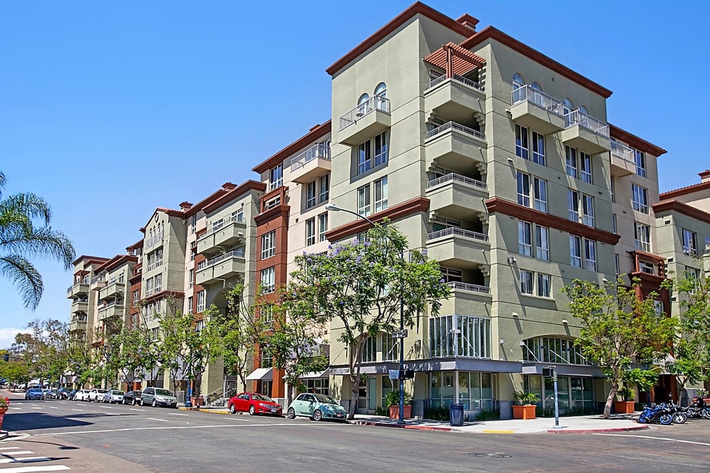 Reduced For Quick Sale! Fabulous upgraded condo in Little Italy, located on the 5th floor overlooking Banker's Hill. Great amenities including new stainless steel appliances, in-unit washer/dryer, granite counter tops, new flooring and underground assigned parking. Condo features pool/spa, fitness center, clubhouse & entertainment room all for a super low HOA fee! Steps from the best restaurants, farmers market, dog park, and downtown/Gaslamp. Great for first time home buyers and investors. Neighborhoods: Little Italy Equipment: Fire Sprinklers,Garage Door Opener, Washer Other Fees: 0 Sewer: Sewer Connected Topography: LL