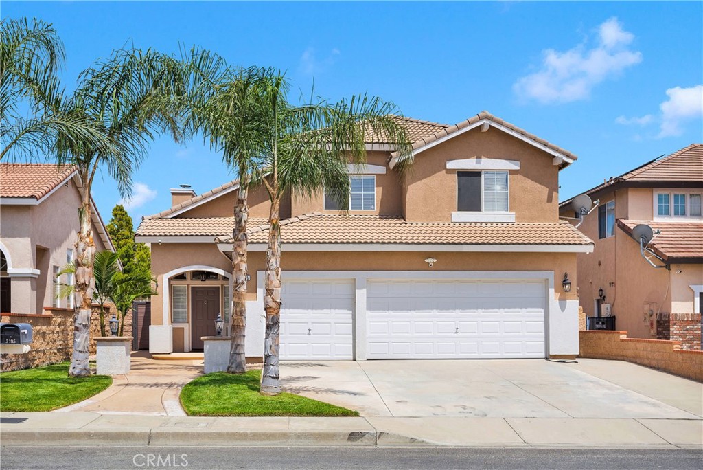 Welcome to Hunter’s Ridge! Located in the highly sought-after Etiwanda School District, this beautifully upgraded 2-story home offers 3 bedrooms, 2.5 bathrooms, a spacious loft (possibly a 4th bedroom) and 2,037 sq. ft. of living space—all tucked into one of North Fontana’s most desirable communities. From the moment you walk in, you'll be greeted by vaulted ceilings, an abundance of natural light, and custom upgrades throughout—including 6-inch crown molding, 6-inch baseboards, recessed lighting and tile flooring throughout the entire first floor. The entry opens into a bright formal living space and flows into the heart of the home: a cozy family room featuring a gas stone fireplace and a beautifully updated kitchen. The kitchen boasts plenty of cabinet storage, a dedicated eat-in area, travertine backsplash and comes fully equipped with all appliances included. Enjoy a separate dining room for gatherings, as well as an indoor laundry room—washer and dryer stay—and a convenient half bath downstairs. Upstairs, you’ll find a spacious loft that can easily be converted into a fourth bedroom, offering flexibility for your lifestyle needs. The split floor plan ensures privacy, with the main suite featuring two walk-in closets—one with built-ins—and a luxurious ensuite bathroom with soaker tub, separate walk-in shower and dual sinks. Two additional bedrooms share a full bathroom with a tub/shower combo. Additional highlights include a 3-car garage with a custom cedar plank bar top, paid-off Tesla solar for energy efficiency and a Ring security system with five cameras. Step outside to your private backyard retreat. Custom in-ground pool features beautiful tile and a waterfall feature, with a new 250-amp panel upgrade. The backyard is fully landscaped with new sod, stamped concrete, an Alumawood patio cover for shade and a built-in BBQ island—perfect for entertaining all year round. This home truly offers it all—style, function, and resort-style outdoor living—in a prime location close to parks, shopping, freeway access and top-rated schools. Come experience the Hunter’s Ridge lifestyle today!