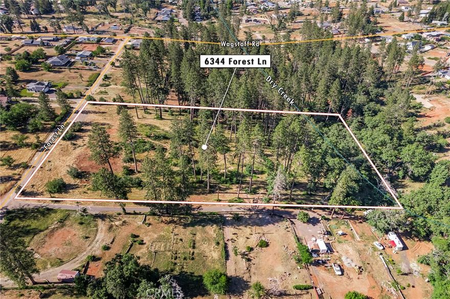 6 Acres in Paradise - Split Potential! Beautiful parcel off Wagstaff in a great location. Per the Town of Paradise, this land can be divided into 1-acre minimum lots - ideal for a private estate or development opportunity. Passed septic inspection, water is being paid, Creek at the back, and tons of potential. Don't miss this rare find!