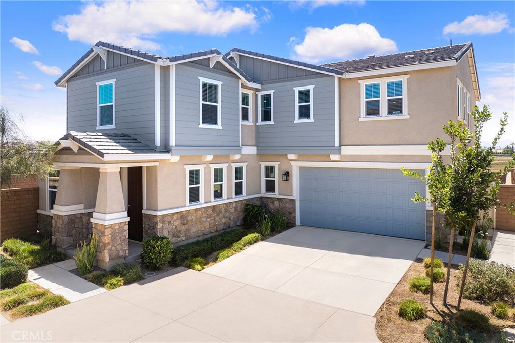 Stunning 2023-Built Corner Lot Home on the Community’s Premier Location! Welcome to your dream home—perfectly positioned on the most sought-after prime corner lot in the community. Built in 2023, this beautifully designed single-family residence offers the ultimate blend of luxury, convenience, and lifestyle. Bordering the community’s largest park on one side and the site of a future school on the other, this home provides unmatched access to recreation, education, and open green space—right outside your door. Step inside to a bright and airy open floor plan that seamlessly connects the expansive living, dining, and kitchen areas—ideal for both everyday living and entertaining. Large windows flood the space with natural light while offering serene views of the park. The modern kitchen features top-tier finishes, a generous island, and ample storage. Additional highlights include: First floor open den, first floor bedroom in the back with full bathroom Second floor spacious loft Master suite with walk-in closet and luxurious ensuite bath Energy-efficient systems and smart home features Two-car garage with extra driveway space Whether you're enjoying a quiet morning overlooking the park, watching the kids walk safely to school in the future, or hosting weekend gatherings in your open-concept living area, this home delivers a lifestyle of comfort, connection, and convenience. Come and make this perfect one yours!