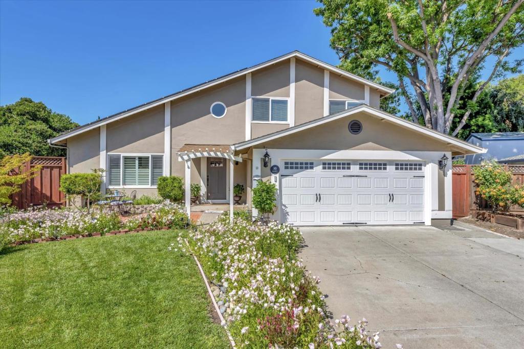 Terrific location on a cul de sac in Willow Glen! Delicate pink poppies line the walkway to this beautifully updated home. You'll be impressed with the bright formal living room with nearly 20' ceilings. Double pane windows, ceiling fans, A/C & SOLAR will keep you comfortable all year round. Updated kitchen with 6 burner Samsung gas range, SS dishwasher, Breakfast bar & separate family room. Huge formal dining room with vaulted ceilings. New bamboo hardwood floors;no carpet in the home! New pool equipment & Tankless water heater. Close to Zanottos Market, Starbucks, Georgio's restaurant, Paul Moore Park (with lighted tennis ct and Basketball) Updated bathrooms with granite counters. 2 private backyards! One yard has a pool with new pool equipment by the most beautiful red poppy garden.The 2nd yard has a spa & large lawn. Orange, lemon & peach trees. Copper pipes. Ground floor owner's suite with new paneled doors. Large bedrooms upstairs and one extra area staged as an office.
