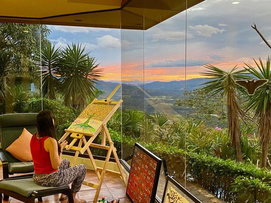 RARE find in Costa Rica.....114 Acre Ranch with main 2 story home, one rentable apartment, and 2 bedroom caretaker house.  Large 45 foot swimming pool, open wood floored Yoga deck, 7 horse stable, large horse corral, chick coop, veggie garden, over 150 fruit trees, solar and hydro powered home completely OFF GRID.  Gorgeous open and bright glass ceiling in the main living space.  Email me for more info and photos....thanks for looking!