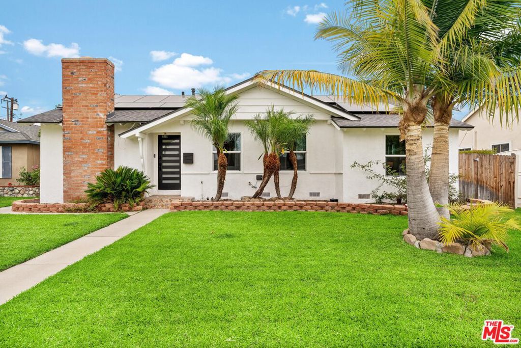 Welcome to 1313 W West Avenue, a picture of California charmfully renovated, thoughtfully designed, and move-in ready. This inviting single-story residence blends fresh modern upgrades with timeless appeal, offering a warm and functional backdrop for everyday living. Step inside to discover a light-filled floor plan anchored by a crisp, white-on-white kitchen featuring quartz countertops, sleek cabinetry, and brand-new stainless steel appliances. The adjoining living and dining spaces flow with ease, creating a welcoming environment for both casual evenings and weekend gatherings. With three bedrooms, two full baths, and a versatile bonus room ideal for a guest bedroom, an office, art studio, or home gym, the home adapts effortlessly to your lifestyle. Out back, a beautifully remodeled pool glistens under the sun framed by a spacious backyard that invites laid-back lounging, barbecues, and memory-making under the stars. Energy-efficient solar panels that are grandfathered into NEM 2.0 standards add a ton of value highlighting the home's practicality and providing year-round savings and sustainability. Situated near top-rated schools, parks, and the best of Fullerton's shopping and dining, this home is more than turnkey it's a fresh start, ready to be lived in and loved.
