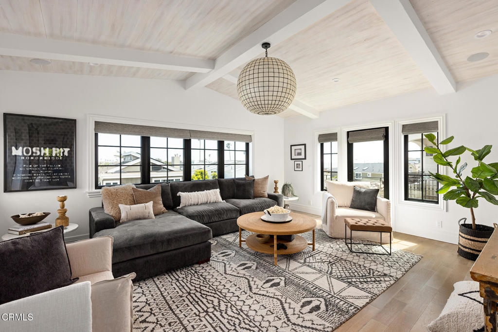 Major Price Adjustment!Now is your opportunity to enjoy life in a beautiful custom home at the best beach in Ventura County! With over $200,000 in recent upgrades, this like-new coastal home is move-in ready, just bring your sunscreen! Built in 2022, with Designer Furnishings Included.One block to ocean in charming Pierpont Lanes neighborhood. Easy access to L.A. or Santa Barbara Counties via 101. Close to Ventura Harbor, and historic Downtown Ventura.Beautifully designed with a flexible floorplan perfect for a full-time residence, tranquil retreat, multi-generational use, or entertaining guests. Bedrooms on all three floors with an elevator for easy access.The kitchen is eye candy, hosting top of the line appliances such as: La CornuFe, Fisher and Paykel, and True. Paired with a walk-in pantry, open shelving and plenty of drawer space, there is more than enough storage for all your culinary needs.The living spaces have upbeat finishes, loads of windows, wall mounted TV's and La Cantina style glass doors. Whole house sound system.Baths are well-equipped with curbless showers and two soaking tubs (one with a fireplace). Two laundry areas, with a third hookup available.You'll find interior and exterior custom automated blinds, several patios, and charming outdoor vignettes along with a low-maintenance private yard.Keyless entry gates, a motion activated security system and third floor ocean and mountain views round out just some of the many special details of this almost-new home.Additional Features:Fountains; Pre-wired for Driveway Gate; Wired for Electric Vehicle Charging Station; Full Size Wine Refrigerator; Laundry Connections on each floor; BBQ Grill.