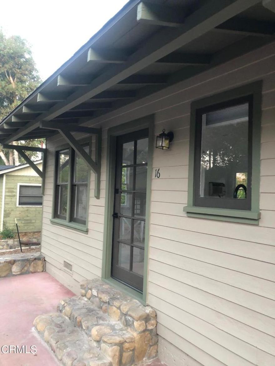 Mallory Cottages: 25 single story bungalows near downtown Ojai. Unit 16 has been Completely Remodeled and has a front patio. On-site laundry and parking.