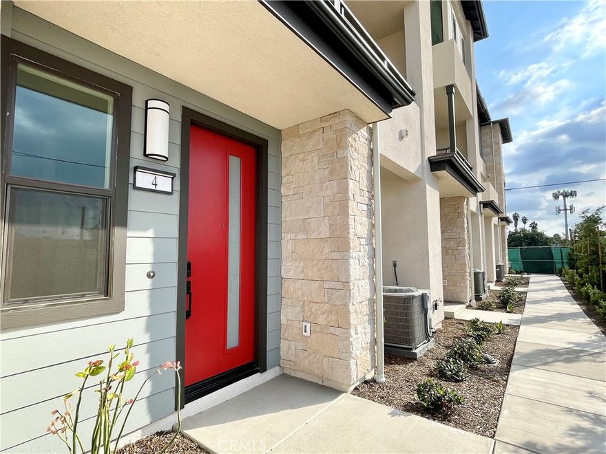 CHIC and NEW luxury townhome built by 2022 Builder of The Year Landsea Homes in Anaheim! Located at the highly desirable Nolin community close to 91/5/57/405 freeways, shopping centers, walking distance to Knott's Berry Farm and Knott's Soak City. The contemporary luxury 3-level townhome offers 4 bedrooms, 3.5 bathrooms with 2001 sqft. Large bedroom with a full bath and at first floor, with direct access to the two-car garage with brand new tankless water heater. Open floor plan in the second floor with huge kitchen island, spacious dinning area, bright and airy living room and a half bath. All brand new premium appliances including built-in range, microwave, and dishwasher. Master bedroom with modern bath, double sink and a big walk-in closet at the third floor. Also there are two additional bedrooms sharing one full bath and a separate laundry room. PAID-OFF solar, almost NO electricity bills. LED recess lights throughout. MOVE IN READY. Don't miss the chance to make it yours!
