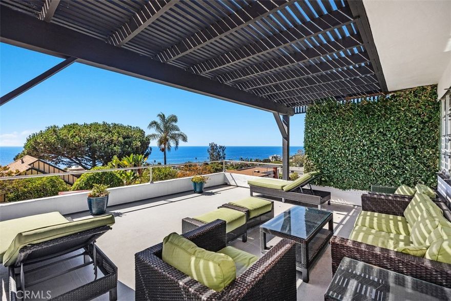 Welcome to your Laguna Beach escape in the heart of Woods Cove. This beautifully furnished, single-level home blends timeless architectural character with relaxed coastal living. Perched on a quiet cul-de-sac just three blocks from the sand, the property offers sweeping ocean views and easy access to the vibrant HIP District’s boutiques, restaurants, and laid-back beach-town vibe.



Step outside and stroll to some of Laguna’s most beloved beaches, including Woods Cove, Pearl Street Beach, and Moss Point—each known for their natural beauty, tidepools, and dramatic coastline. Whether you’re looking for a peaceful morning walk, a swim in the cove, or a sunset picnic, the shoreline is always close by.



The residence showcases distinctive Streamline Moderne design with curved stucco walls, porthole windows, and nautical-inspired details—offering both charm and a sense of history. Inside, the open layout is designed for comfort and connection, whether you’re enjoying a quiet morning or hosting sunset gatherings. The spacious front deck frames endless ocean vistas, while the terraced backyard creates a private escape surrounded by mature fruit trees.



Perfectly appointed for flexible living, this home is offered fully furnished and available on a month-to-month basis—making it an ideal short-term retreat, seasonal getaway, or transitional home. Style, comfort, and location come together here, just moments from Laguna’s iconic beaches..