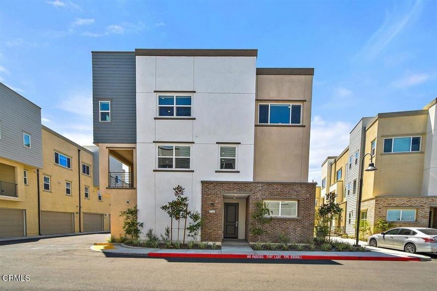 Highline Upland newer construction END UNIT. Built in 2021 this modern three-story condo with mountain views offers 2 Bedrooms, a Loft (possible 3rd bedroom), and 3.5 bathrooms. As you enter the first level you have 1 bathroom and garage access. The second floor offers your living/dining combo room with a large kitchen including white cabinets and upgraded quartz countertops, an island, 'sound-tec' floating flooring, Samsung appliances, a large balcony, and a powder room. The third floor offers the primary bedroom with a private bathroom and walk-in closets, second bedroom, hall bathroom, loft (or 3rd bedroom or office), and laundry room. The builder spared no expense with many 'smart' advanced technologies including SOLAR, Tankless water heater, front door keyless pad, Ring Doorbell, quiet continuous ventilation fan, pre-wiring for an electric vehicle, Brilliant smart home system (built-in voice, camera, motion sensor, intercom all controlled by your phone app) and Ecobee thermostat. Residents can enjoy the Colonies Crossroads shopping center only a few blocks away. Upland offers a variety of parks and recreational opportunities close by, such as the Upland Trails Park with hiking trails and wetlands, the Upland Country Club, under a mile away & Angeles National Forest only a 4-mile drive leading all the way to scenic Mt. Baldy. Please note: First level has 1 bedroom excluded from use till repairs are completed (rent will increase once, repairs are completed).