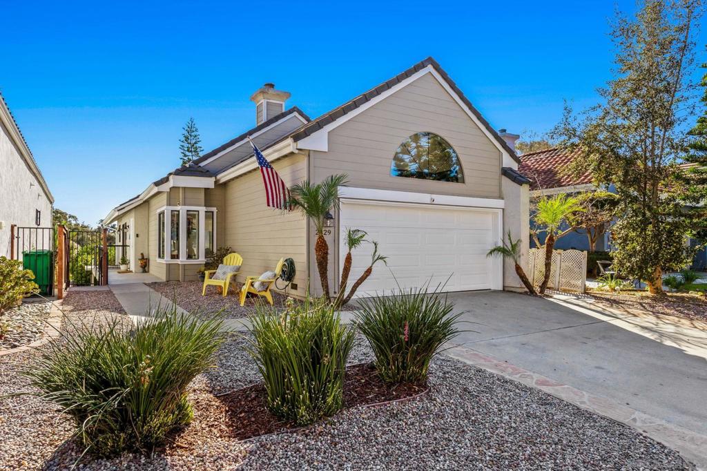 Charming move in ready home in highly desirable Olde Carlsbad! This beautiful residence offers an open floor plan with a spacious living room with vaulted ceilings & cozy fireplace. The primary suite is located on the entry level. Two bedrooms downstairs with a separate entry include a family room and kitchenette with a full bathroom. Floorplan provides flexibility for multi-generational living, income producing rental or traditional 3BR 2BA home. The kitchen boasts butcher block counters, breakfast area and private balcony with views. Community amenities include pool, spa & tennis. Walk to schools, parks, and trails—just minutes to Carlsbad Village, shopping & beaches! Home is currently configured with 1 bedroom on the main level and 2 bedrooms with private entry on the lower level. The original interior stairway has been enclosed to create privacy for multi-generational living, but can easily be restored to its traditional 3BR/2.5BA layout. Enclosed stairway is located at office and center of 1st floor-See floorplan.