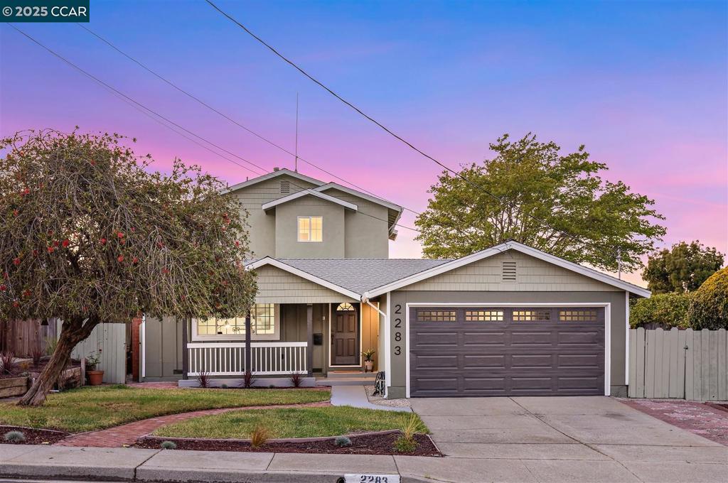 Updated California 4 Bedroom 3 Bathroom Ranch Home in Bay View, perched above the shoreline with sweeping Bay views from both upstairs bedrooms and the deck. Rich refinished hardwood floors, wood-burning fireplace, freshly painted inside and out, new fixtures and finishes, open kitchen dining area, and a bonus a sunroom flexible space for work or play. Spacious garage, washer and dryer with bonus freezer, and gated side access with RV/boat potential. The backyard, alive with plum, maple, and mulberry trees, has plenty of space to garden, gather, and unwind. Minutes from shops, restaurants, downtown Pinole, I-80, and the Richmond Parkway. Convenience, comfort, and clean, move-in ready from day one.
