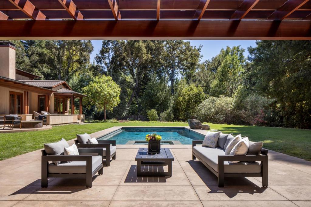 Premier Westridge Estate in the Heart of Portola Valley. 6 Bedrooms, 6 Baths, 2 half baths. Dramatic Foyer with 19' ceils, LIbrary with gas fireplace, Gallery, Living Room with Vaulted Ceilings, Formal DR. Great Room/Family Room with vaulted ceilings, wood burning fireplace and skylights.. Guest House with gas fireplace, kitchen, full bath. and w/d. Covered Gas BBQ and cabinets. Large Patio with gas firepit. Mature gardens, majestic redwoods and oaks. Commune with nature on over 2.5 acres of level, usable land. Direct access to Portola Valley's lovely horse and hiking trails. 2 entrances with security gates. Handsome, natural and full of understated elegance, this contemporary craftsman home was built in 2006 and finished in 2007 by CJW Architecture and Peninsula Custom Homes Contractors. Newer Barnmaster stable complete with full bathroom, office, tack room, laundry room, utility sink and large, matted stalls with individual paddocks.