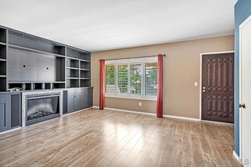 This 1,100 sq. ft. 2-bed 2-bath condo is part of a gated community in a prime location. The Bay Park Condominium complex consists of 70 units, a pool, a hot tub, and a BBQ area. The condo is on the top floor, providing a quiet environment. It comes with 2 conveniently located parking spots with a nearby elevator. Double-paned windows offer enhanced security and reduce noise. There are two nearby exits off the I-5 (Sea World Drive and Clairemont). Mission Bay is directly across the I-5!  Key Features:  1. Upgraded kitchen with granite countertops 2. Upgraded bar nook with granite countertop, storage, and wine rack 3. Built-in bookshelf unit with fireplace, entertainment center, and ample storage 4. Large capacity washer/dryer in unit 5. Security screen door at front entrance 6. Plantation shutters 7. Walk-in closet in primary bedroom 8. Balcony off primary bedroom 9. Gated complex with two remote control access gates 10. Two assigned parking spaces - one under a carport (with a locking storage area) and one uncovered 11. Pool and large hot tub 12. Covered BBQ area with 4 gas grills 13. Clubhouse for hosting events 14. Locked bike storage room Key Features:  1. Upgraded kitchen with granite countertops 2. Upgraded bar nook with granite countertop, storage, and wine rack 3. Built-in bookshelf unit with fireplace, entertainment center, and ample storage 4. Large capacity washer/dryer in unit 5. Security screen door at front entrance 6. Plantation shutters 7. Walk-in closet in primary bedroom 8. Balcony off primary bedroom 9. Gated complex with two remote control access gates 10. Two assigned parking spaces - one under a carport (with a locking storage area) and one uncovered 11. Pool and large hot tub 12. Covered BBQ area with 4 gas grills 13. Clubhouse for hosting events 14. Locked bike storage room