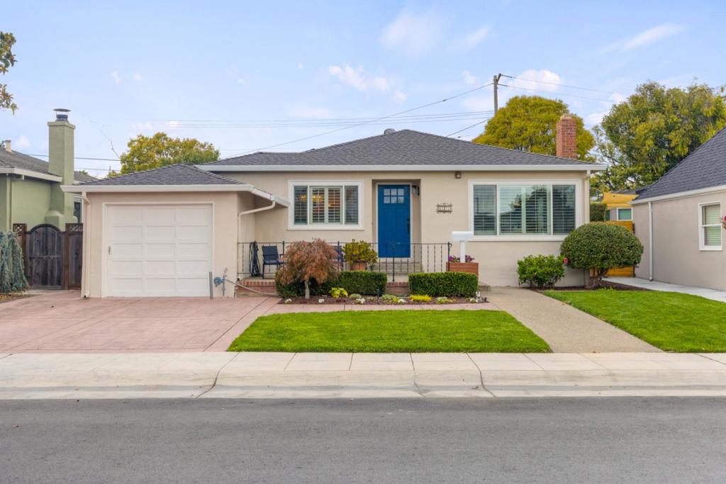 Welcome to this beautifully updated one-level home in San Mateos sought-after Sunnybrae neighborhood. Thoughtfully remodeled and expanded with permits in 2017, this residence seamlessly blends timeless charm with modern living. A formal entry leads into a bright and inviting living room featuring a large picture window with plantation shutters, hardwood floors, and a cozy fireplace. The remodeled kitchen boasts sleek cabinetry, updated finishes, and plenty of workspace for everyday cooking and entertaining. Both bathrooms have been tastefully renovated, offering contemporary style and comfort. The spacious primary suite, added in 2017, includes a walk-in closet and a spa-like ensuite bathroom creating a private retreat rarely found in Sunnybrae homes. Additional highlights include double-pane windows, an attached one-car garage with laundry area, and thoughtful updates throughout. Set in one of San Mateos most desirable neighborhoods, Sunnybrae offers a true community feel with tree-lined streets, excellent schools (Aragon), local parks, and easy access to Downtown San Mateos dining and shopping. Commuters will appreciate close proximity to Caltrain and major freeways, making work and play equally convenient.