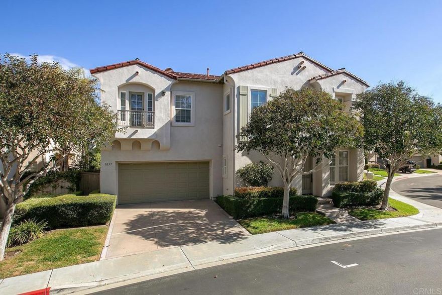 Welcome to this home in the desirable gated community of Marea in Aviara in Carlsbad. This corner lot house features 3 bedrooms, 2.5 bathrooms, spacious 1705 sf, wood/travertine/carpet flooring, newer appliances, large primary bedroom, upstairs laundry, room on the back patio for entertaining. amazing community pool and BBQ area with million dollar views overlooking the Aviara resort. Located close to schools, shopping, restaurants, golfing and freeway access.  Schedule your viewing appointment today.