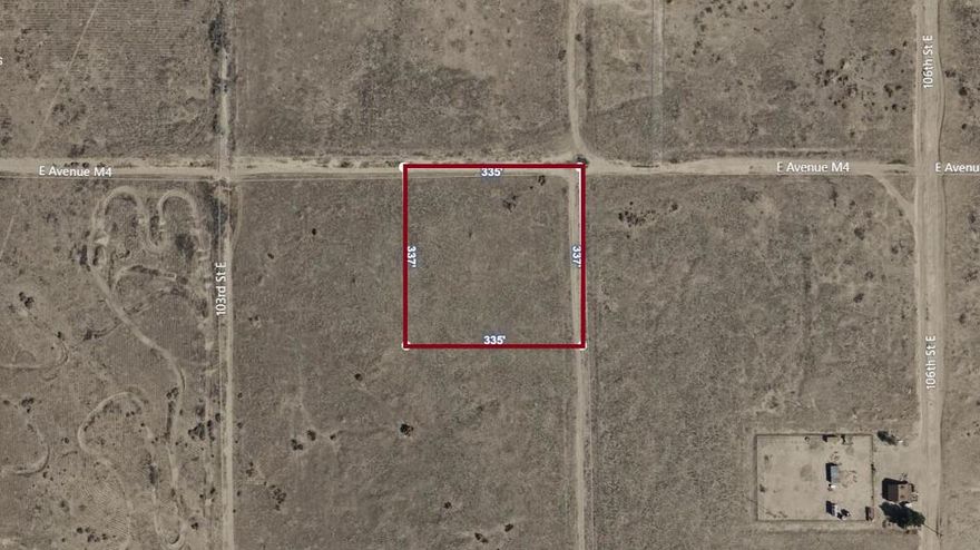 Dirt road access to this 2.59 acres on the southwest corner. Excellent area with Light Industrial Zoning and Use.