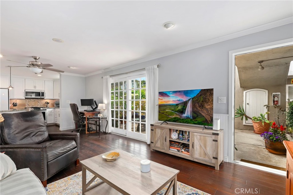 Absolutely charming 2 bedroom 1 bath Laguna Beach condo located across the street from the Montage Resort. This lower level condo shows beautifully with an upgraded kitchen and bathroom! Very rare unit with exclusive use of two spacious patios including an ocean view from the rear patio! Included is a one-car garage as well as access to an ocean view community pool and a balcony common area also with fantastic views. Just down the street from this amazing property is the Aliso Creek Shopping Center. Come see this slice of paradise at an unbelievable price!