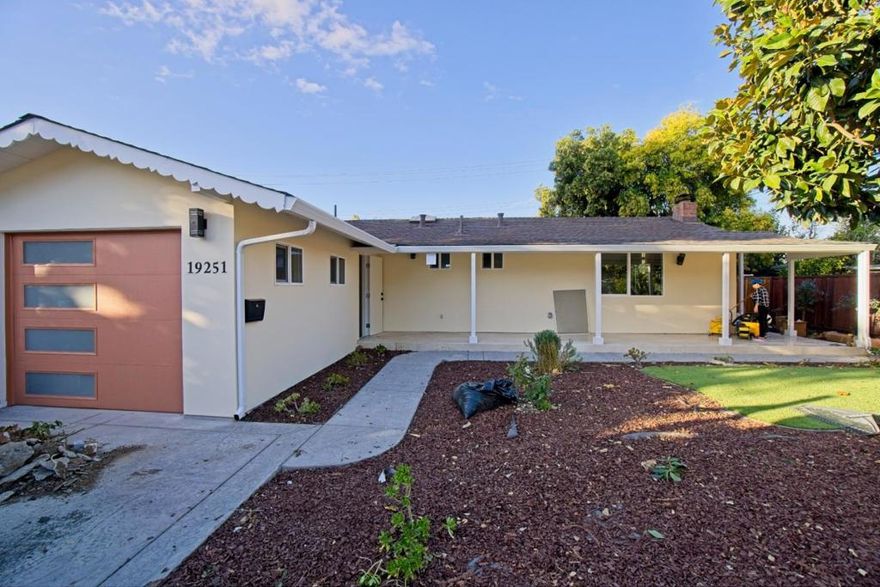 Welcome to this charming home located in the desirable city of Cupertino; located across from DJ Sedgwick Elementary & behind Cupertino High. This lovely renovated home offers a fully updated 3bd/2ba, featuring showers over tubs and tiled finishes. The primary suite provides a comfortable retreat, enhanced by amenities like skylights and vaulted ceilings that add a touch of elegance. The kitchen is a chefs delight, equipped with quartz countertops, a gas range, dishwasher, hood over range, garbage disposal, and refrigerator, ensuring you have all the modern conveniences at your fingertips.  The home features gorgeous waterproof laminate flooring throughout, offering durability and easy maintenance. Enjoy the cozy ambiance provided by the living area's fireplace, perfect for relaxing evenings. Central AC and heating ensure year-round comfort. A practical laundry setup with gas hookups is conveniently located in the garage, which also houses an EV Level 2 outlet.  Situated in the Cupertino Union Elementary School District, this home is perfect for families seeking both comfort and convenience. With energy-efficient features such as ceiling insulation, double-pane windows, and Energy Star appliances and lighting. Don't miss this opportunity to own a lovely home in a prime location.