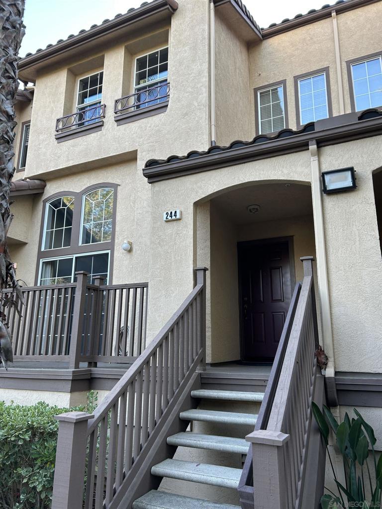 Beautiful, updated & clean 2 bedroom 2.5 bath WATERIDGE Town Home. GREAT LOCATION IN COMPLEX! Super, private location overlooking tree lined walking path. Beautiful ocean breezes. Split level. All appliances, upstairs fulls size laundry, central AC, 2 car attached garage. Both bedrooms are ensuite. Located in the heart of the Sorrento Valley High Tech District. Just minutes from La Jolla, Del Mar, UCSD,UTC and the beaches. Clean and ready for occupancy. Unit is steps from the Wateridge Park. Complex features: Pool, 3 spas, playground/tot-lot and an 85,000 sq. ft open space park w/tennis courts, picnic tables, BBQ's, 4 sanded volleyball courts and a 1/4 mile walking path w/stretch equipment. Perfect central location with easy freeway access. SMALL DOG (35 lbs or less) okay with good references. Owner may consider small pet with good references. If so, Pet Deposit required if accepted.AVAILABLE AUGUST 1st