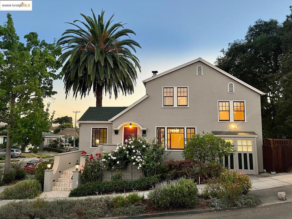 Nestled on a quiet corner in Oakland’s historic Cleveland Heights neighborhood, this traditional 4BR home offers space, charm and versatility. The sunny split-level layout features generously sized bedrooms, elegant formal living + dining rooms, delightful kitchen with a sizable breakfast room that invites relaxed, everyday living. Historic detailing throughout mixed with modern amenities. Downstairs, a massive workshop, laundry & level-in garage provide abundant utility - ideal for creatives, hobbyists, or extra storage. Garden is a true urban oasis, complete with mature fruit trees & vegetable beds, perfect for the green thumb or weekend gardener. Just moments from Lake Merritt, neighborhood cafes, shops + restaurants of Grand Avenue, this classic home offers the perfect balance of serenity and city access.