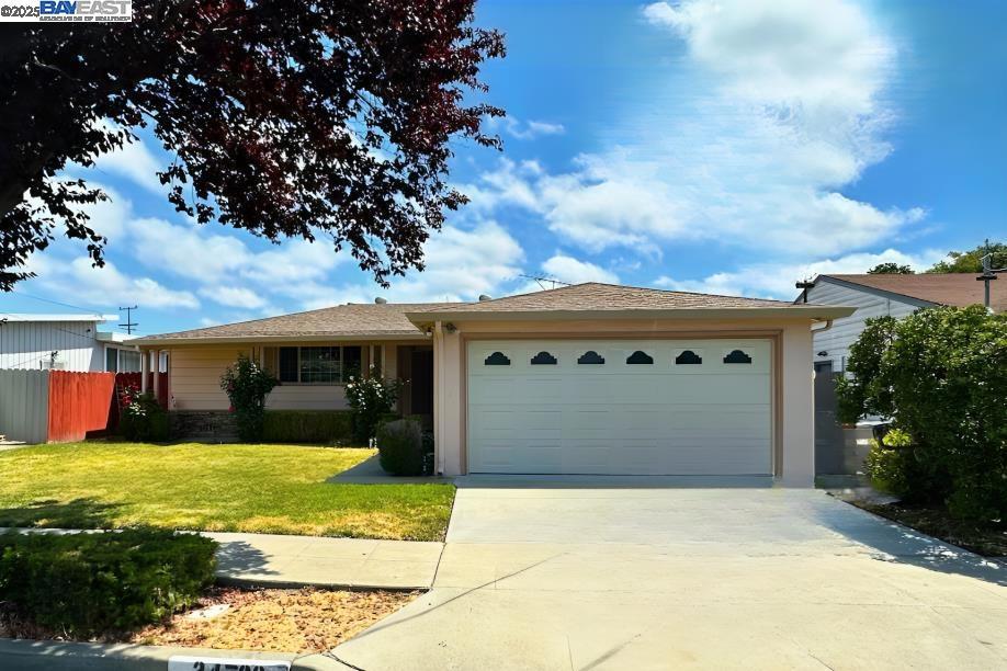 Discover this charming Mt. Eden single-level home in a great court location. Step into the spacious living room filled with natural light from the floor to ceiling windows. Cute vanity area in primary bedroom. Recently completed professional interior painting. Dual-pane windows. Appliances stay at COE. Rose bushes. The backyard is perfect for entertaining. Located nearby 880 freeway, shopping, parks & Chabot college. All of this with a Section One Termite Clearance!