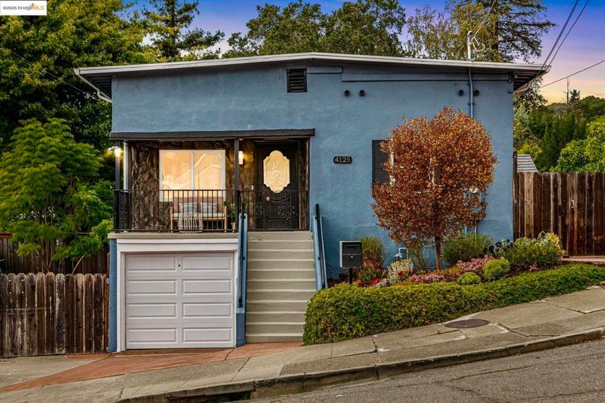 Nestled in the charming Leona Heights neighborhood, this lovingly maintained home offers flexibility, comfort, and thoughtful improvements throughout. Set on a sunny corner lot, the main level features a beautiful living room, three bedrooms and a spacious bath, along with an updated kitchen that opens seamlessly to the dining room and outdoor deck- perfect for everyday living and entertaining. The lower level includes a generous one-bedroom, one-bath guest suite with a private entrance—ideal for guests, multigenerational living, or additional living space. Outdoors, enjoy a thriving vegetable garden, a private deck off the kitchen, and a pergola perfect for al fresco dining, plus a separate yard space for the guest suite.  Recent improvements include a brand-new roof, newer windows, fresh paint, and updated drainage.  Surrounded by East Bay parks and hiking trails, this home combines natural beauty with everyday convenience—just minutes from local dining, shopping, and commuter routes.