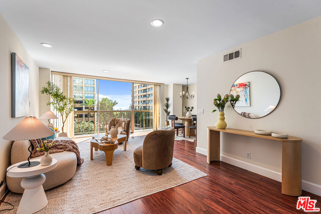 Ready to move in 2 bed 2 bath corner unit with SW views and 2 balconies in the Wilshire Seby West. This unit has new paint, beautiful flooring, granite kitchen with stainless steel appliances, large primary bedroom suite with 2 closets. The building has 24 hour concierge/doorman service, high speed internet and cable services included, earthquake insurance coverage, 2 parking and conveniently located near UCLA, Westwood Village, 405 Freeway, Beverly Hills and Century City.