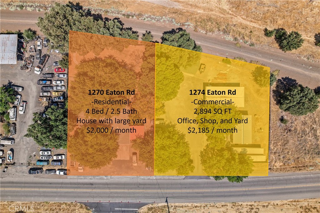 Fully leased mixed-use property generating $4,185 per month. The parcel features a remodeled 4-bedroom, 2.5-bath home as well as a separate commercial property with a modular office and shop space leased to a long-term tenant. Located near Highway 99 in Chico’s growing north corridor, this property provides strong cash flow with upside potential and an attractive 8.3% cap rate.