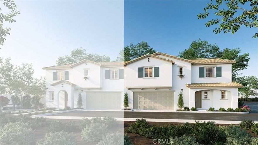 NEW CONSTRUCTION in Lake Elsinore - SOLAR INCLUDED - This lovely two-story 1,807-square foot home on a [corner lot] in a gated community has a Modern Santa Barbara facade, located near the community pool, and INCLUDES a REFRIGERATOR, WASHER/DRYER, and BLINDS WINDOW TREATMENTS. The Island kitchen has granite counters, built-in stainless-steel appliances and pantry closet.  The interior comes complete with White shaker-style cabinetry, lots of included recessed lighting, and vinyl in the main living areas and carpet flooring in the bedrooms and closets. The downstairs includes a powder bath and separate dining room and upstairs the primary bedroom with ensuite bathroom, 2 additional bedrooms, a full bathroom, laundry room, and a tech space.  All bedrooms have walk-in closets.   This truly modern home has all the Smart Home features you would expect with a direct-access 2-car garage PRE-PLUMBED for an electric car!  The community features a Recreation Center with pool, open space with "tot lot" play area, and is situated approximately one mile Northwest of the lake and has nearby freeway access.  We anticipate this home will be ready for move-in December this year, and we can't wait to Welcome your buyer Home!!  **HUGE SAVINGS!! Solar is "No additional cost to your buyer" - it is INCLUDED IN THE PRICE OF THE HOME**