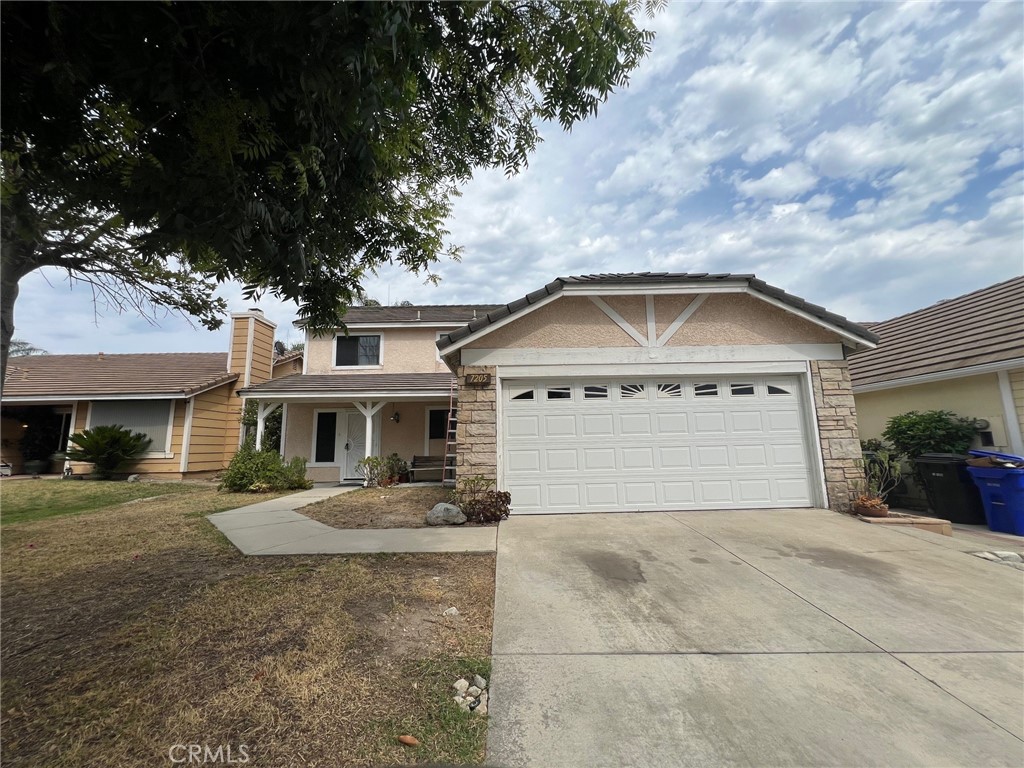 This 3-bedroom, 2.5-bathroom and 2 car attached garage Home is now available. Tile flooring throughout and wood flooring in all bedrooms. Living room features a decorative fireplace. Kitchen has granite counter tops and includes stove-top/oven, microwave, refrigerator and dishwasher appliances. Convenient half bathroom is located downstairs. Washer and dryer are located in the hallway closet. The primary bedroom has a large closet, private bathroom and sliding doors that lead to a balcony. The other 2 bedrooms are very spacious and offer plenty of closet storage space. Located near the 210 freeway, Chaffey College, restaurants, grocery stores and many shopping plazas.
