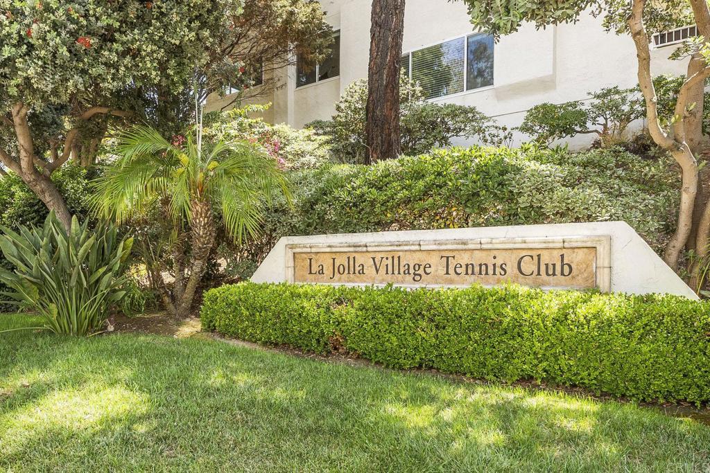 Spectacular corner end-unit townhome located in the beautiful complex of La Jolla Village Tennis Club. This 2 bedroom 2.5 bath unit is steps away from the pool, spa, cabana area and tennis courts. Upgraded with plantation shutters, newer vinyl plank flooring, recessed lighting & a cozy gas fireplace. The delightful kitchen open to the dining area has access to the wonderful outdoor patio for entertaining with views of the pool. Upstairs are two master suites both with lovely private balconies. This townhome is situated in a highly sought after location in the UTC community of La Jolla. The convenience & close proximity to La Jolla's beautiful beaches, shopping, restaurants, UCSD, hospitals & easy freeway access make this a desirable location.